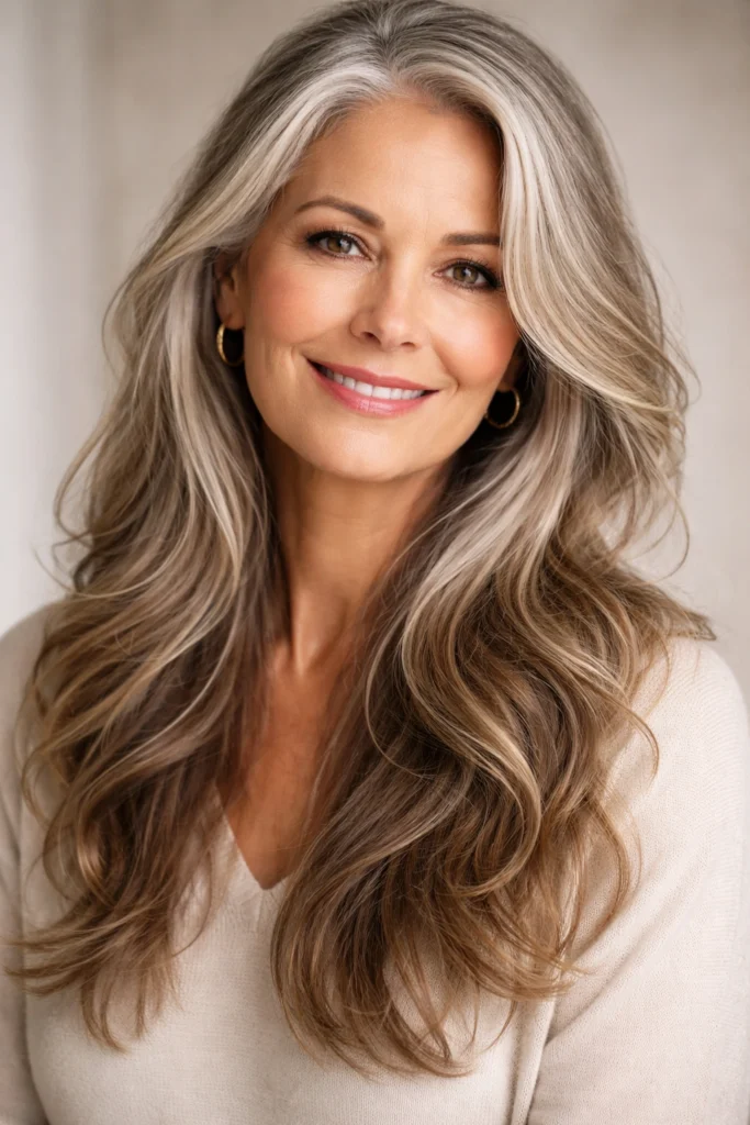 25 Long Hairstyles for Women Over 50