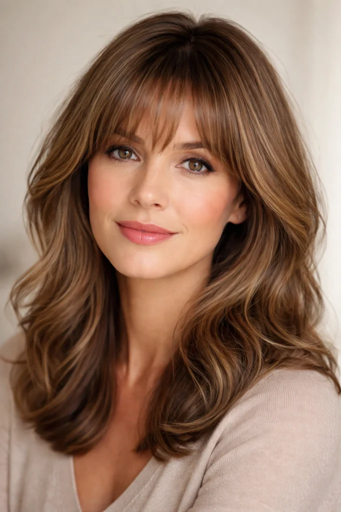 25 Hairstyles for Women Over 40 with Bangs