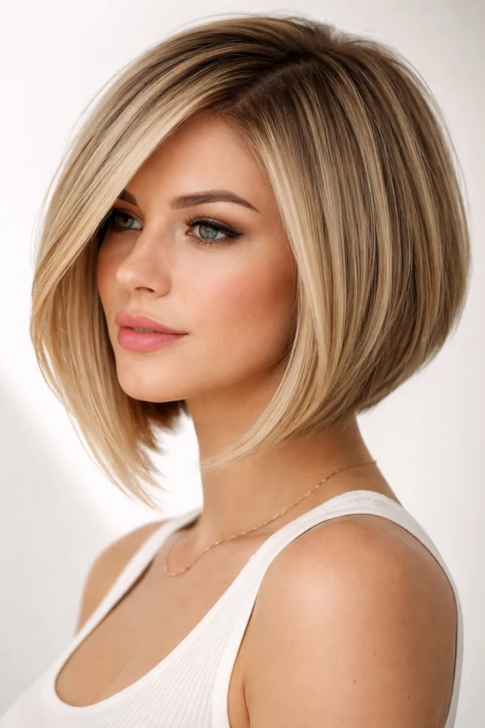 10 Stacked Angled Bobs That Boost Fine Hair