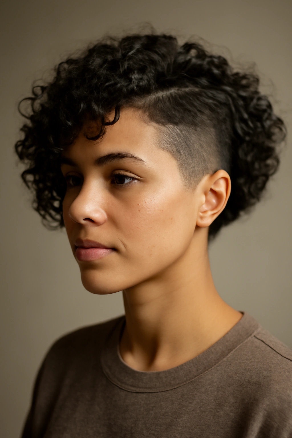 Head-and-shoulders shot showing blunt front of angled bob with hidden undercut.