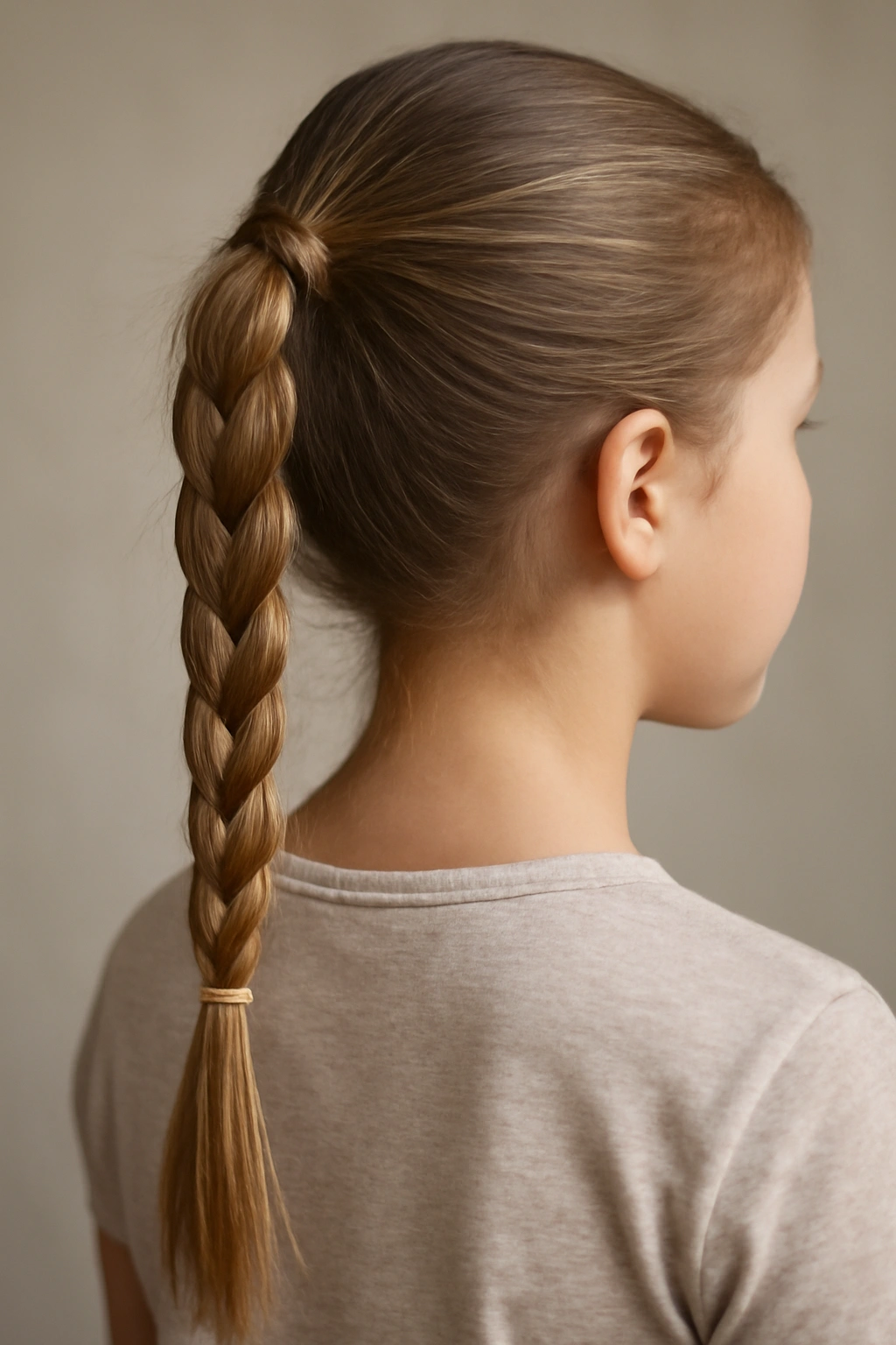 Ponytail with a braid running through it for added texture