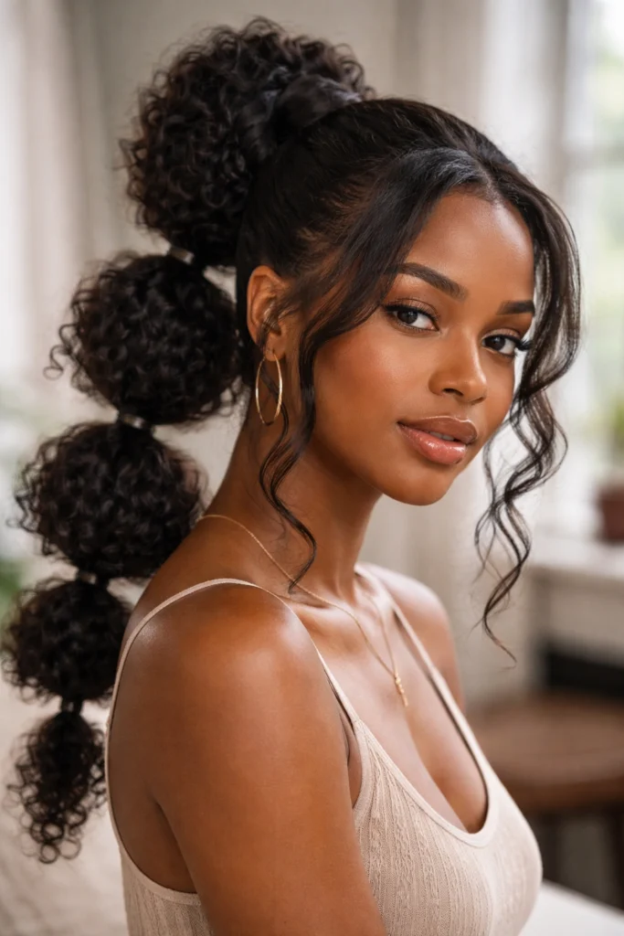 10 Bubble Ponytail Styles Black Women Are Loving