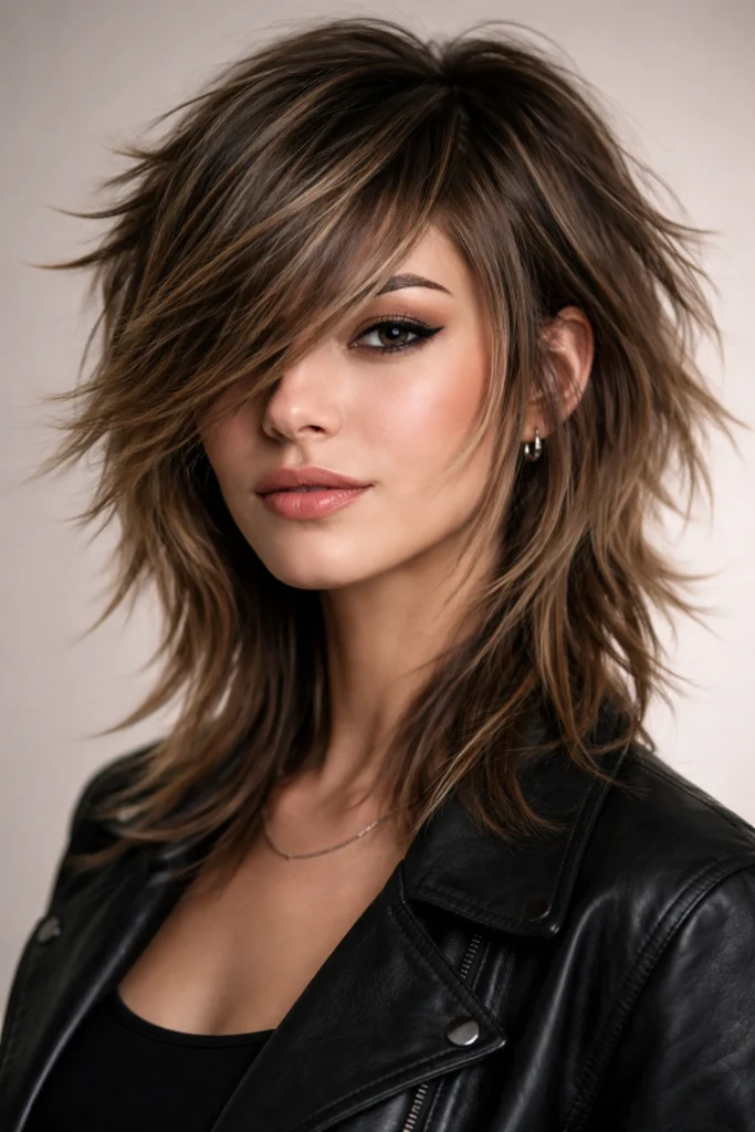 12 Short Shag Cuts with Side Swept Bangs