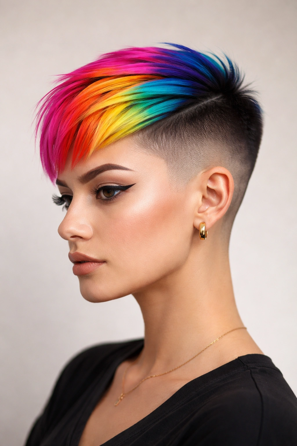 Portrait of Colored Block with Shaved Sides displaying bold color blocks on top and clean contrast sides