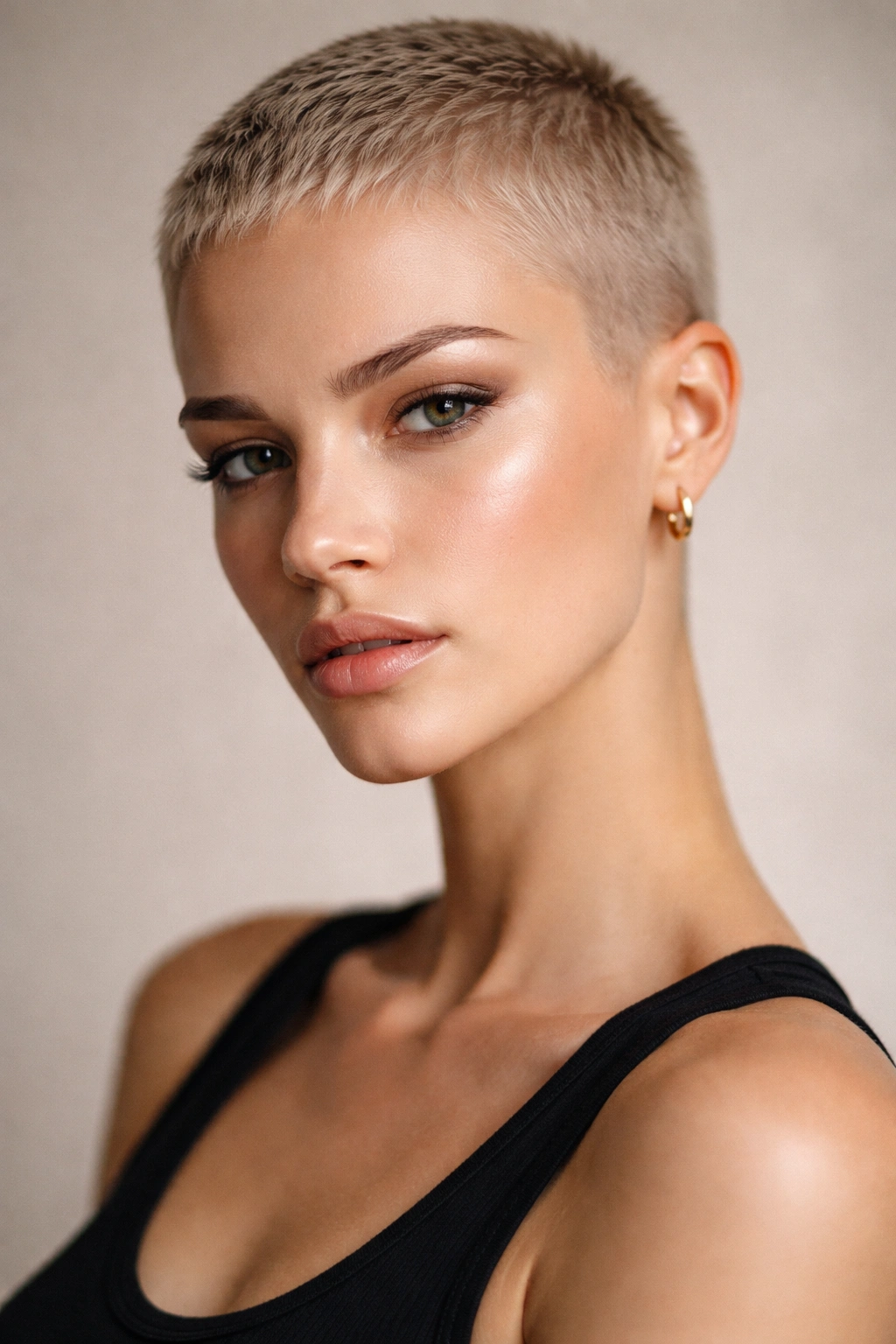 Ultra-short crop cut highlighting bone structure and texture