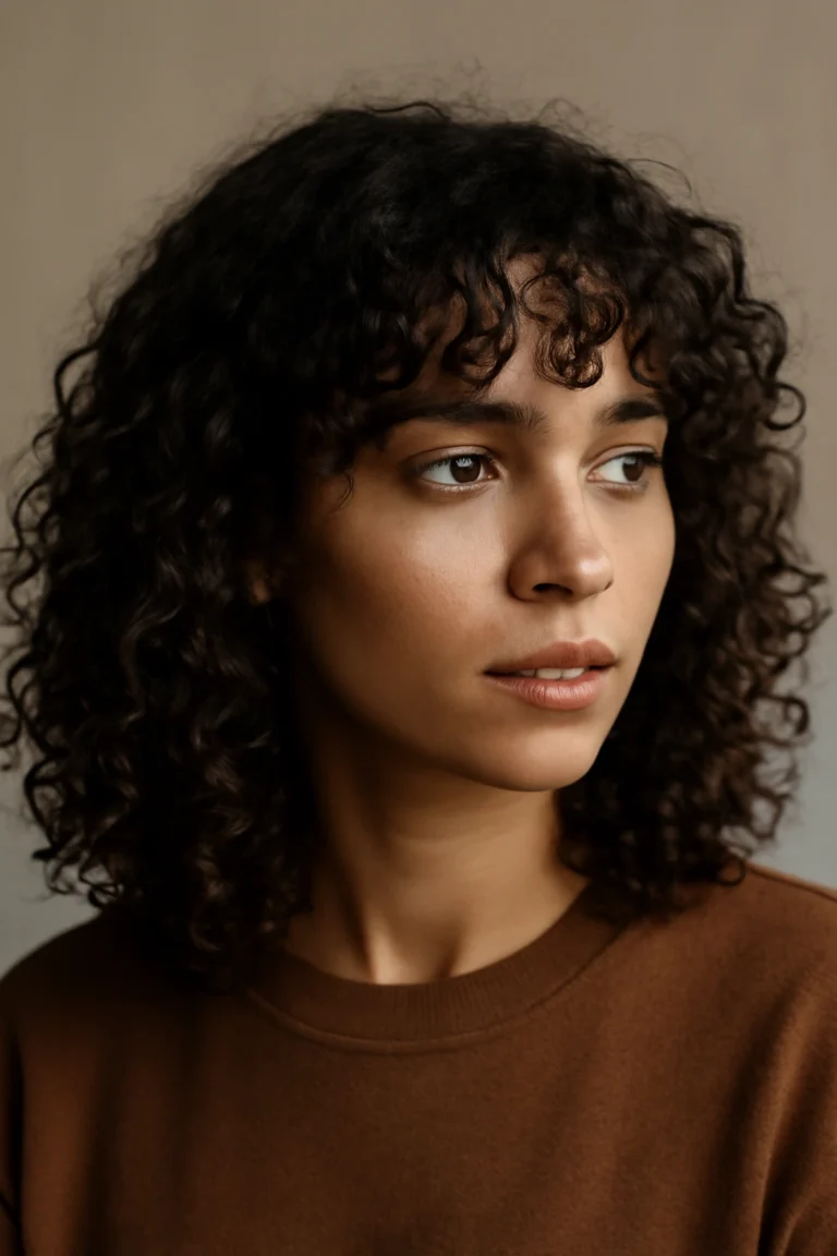 10 Curly Fringe Styles That Frame Your Face Perfectly