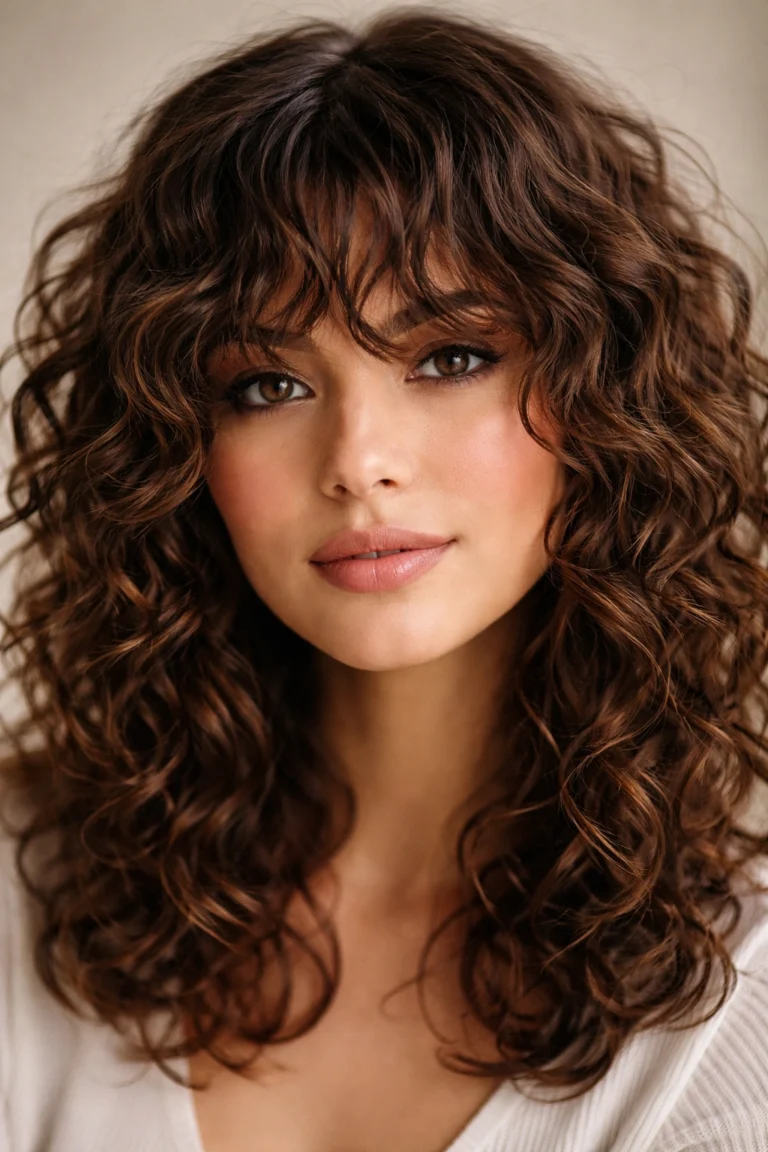 10 Curly Fringe Styles That Frame Your Face Well