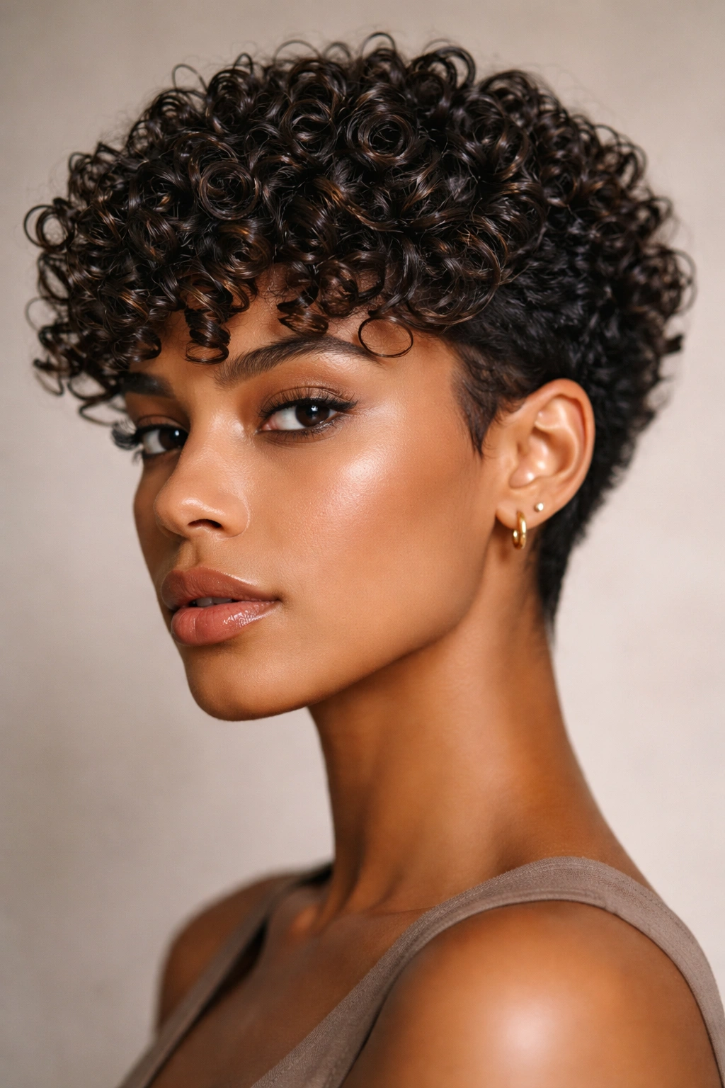 Close-up of defined curls in a crop with clear separation