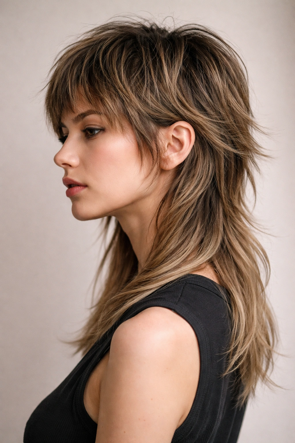 Profile view highlighting the disconnected shullet with a visible gap between front and back