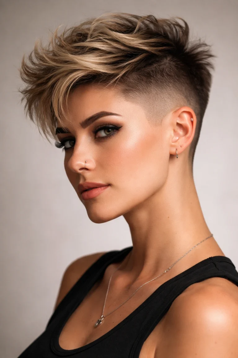 12 Short Haircuts with Shaved Sides for Bold Women
