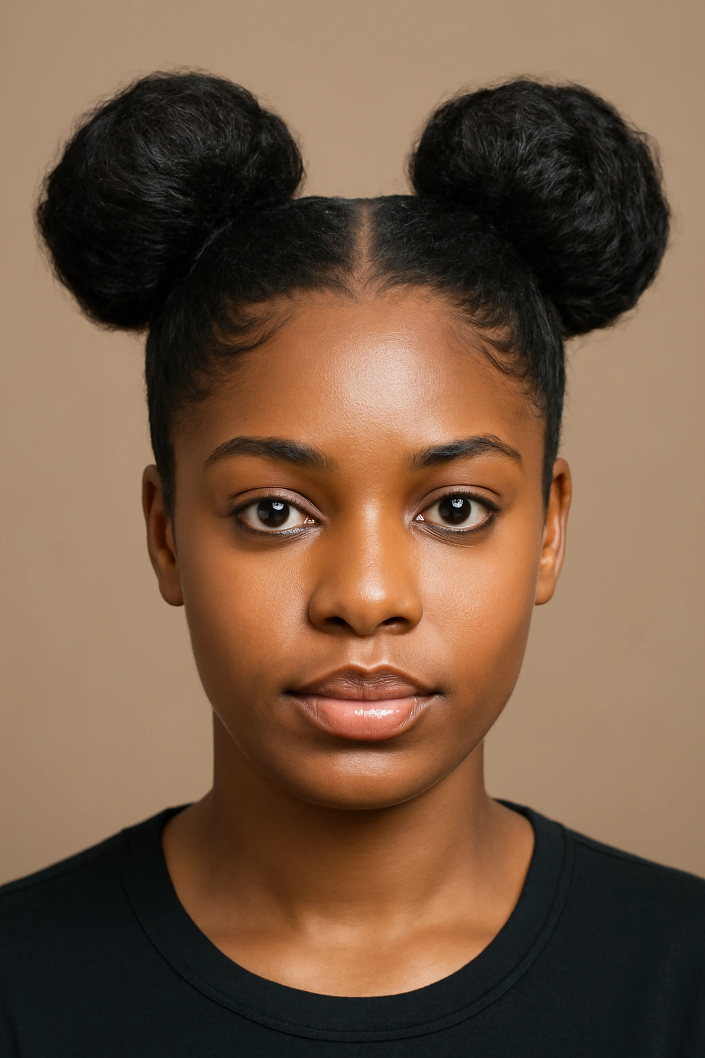Front view of two pineapple buns on each side of the crown
