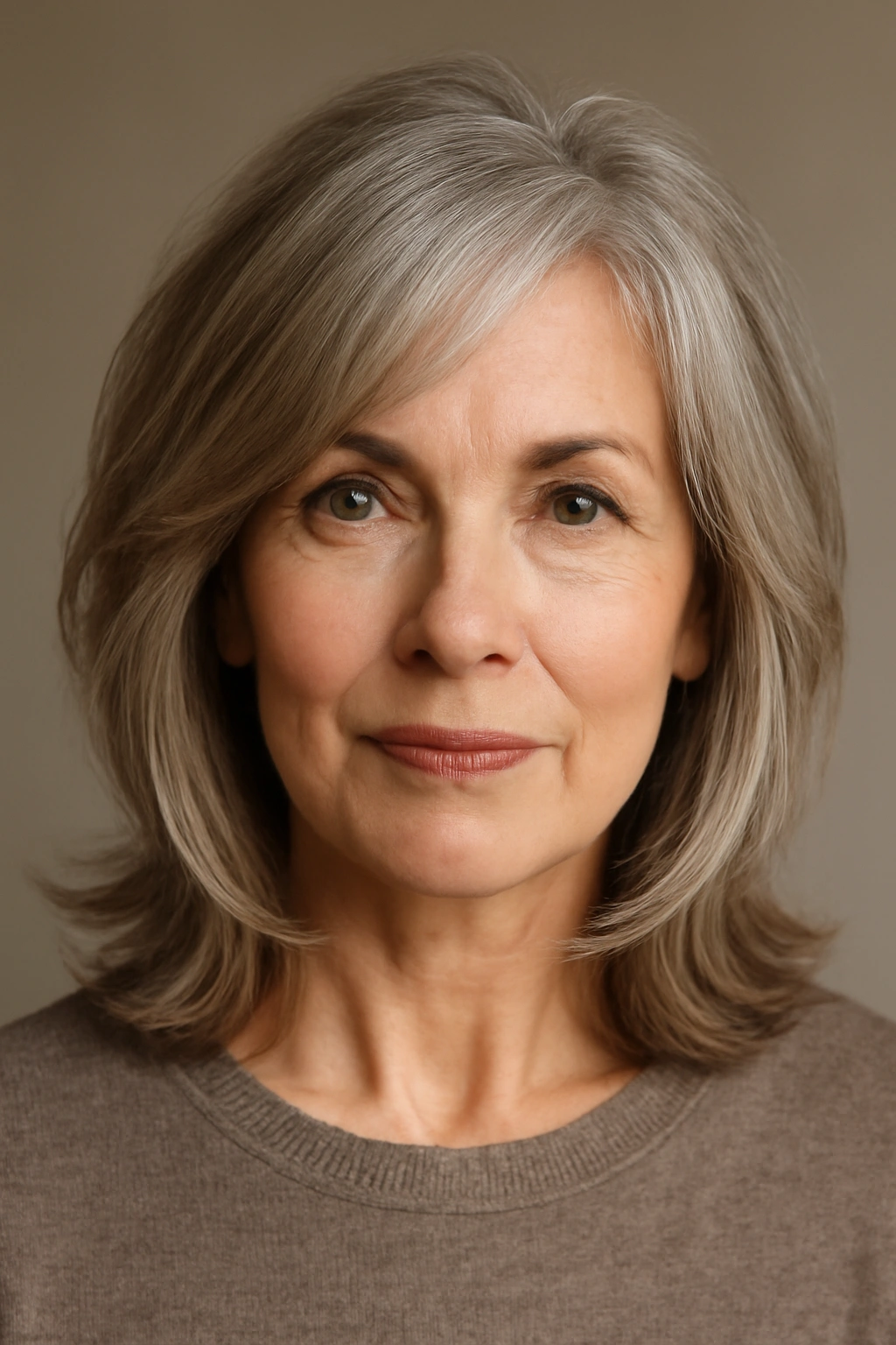 Hair with face-framing layers highlighting cheekbones