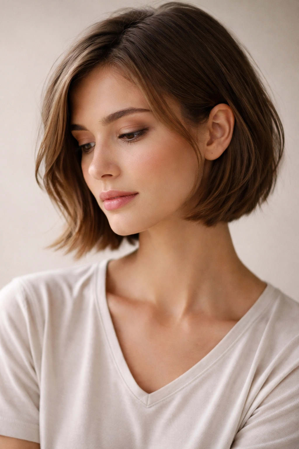 Contemplative portrait suggesting final thoughts on hair sculpting