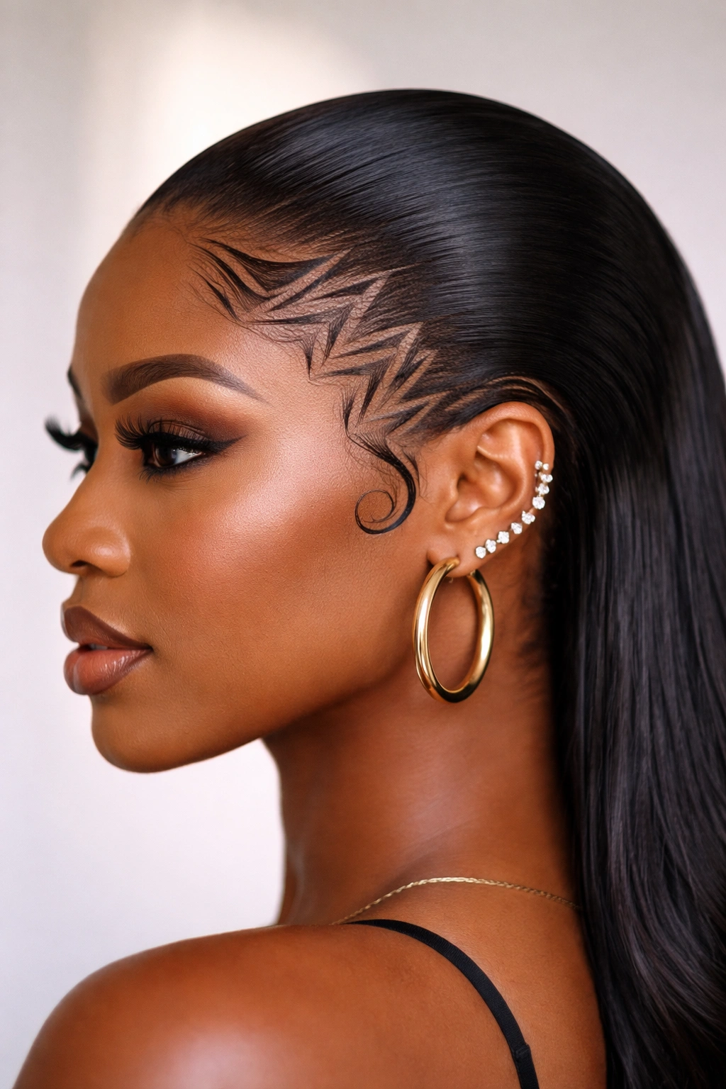 Portrait of a sleek pushback showcasing geometric edge design