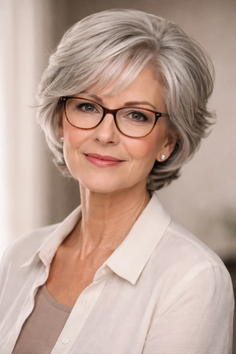 25 Hairstyles for Women Over 70 with Glasses