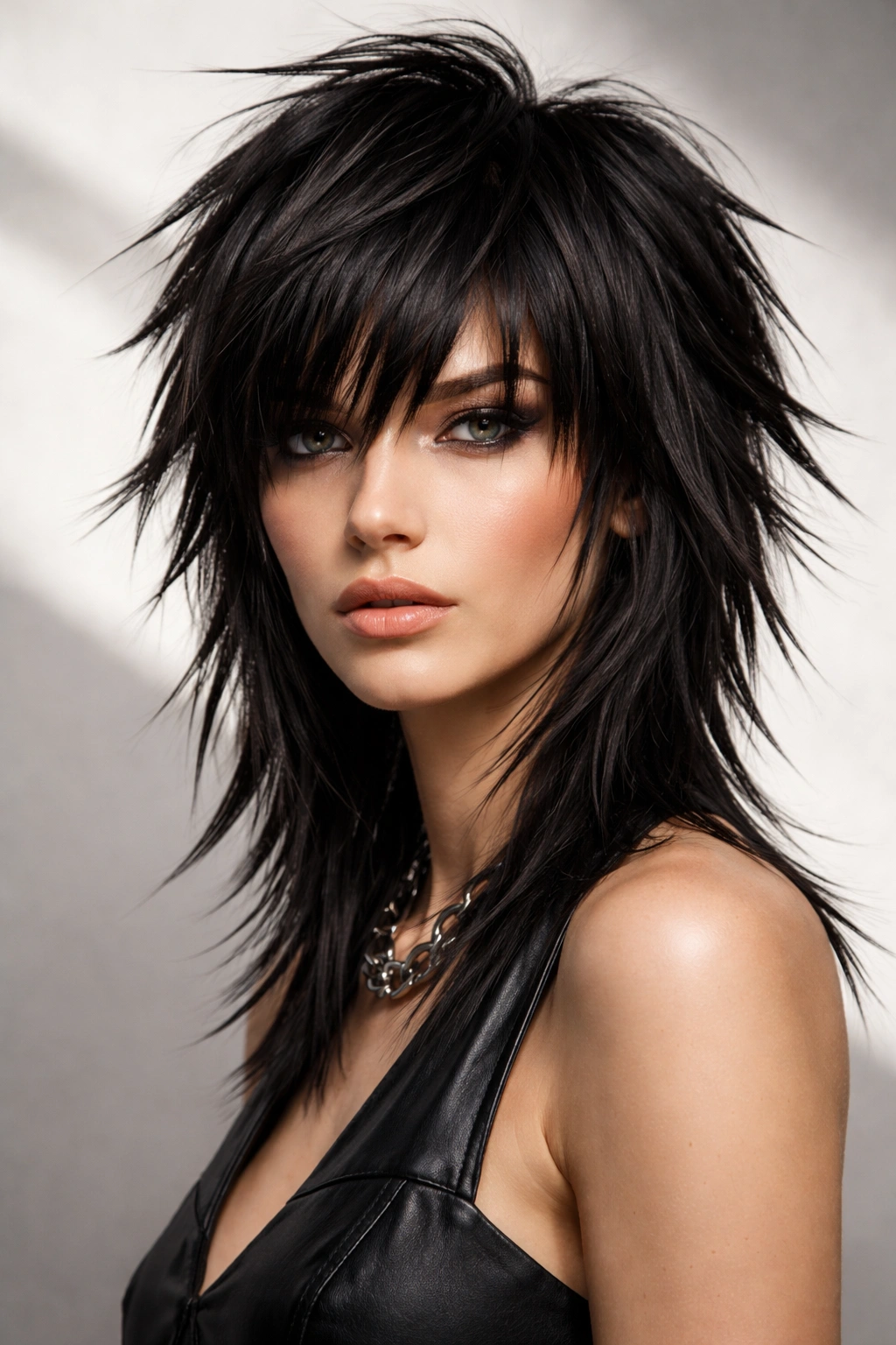 Graphic, angular shag with sharp lines and bold texture