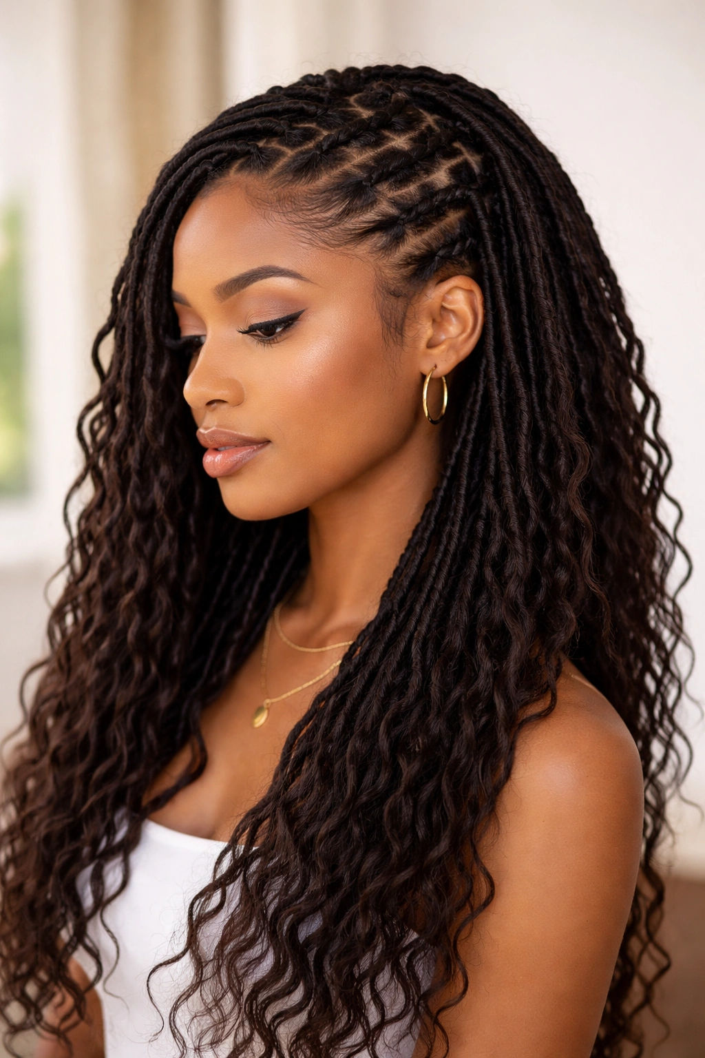 Half Locs or Partial Loc Styles show locked and loose sections.