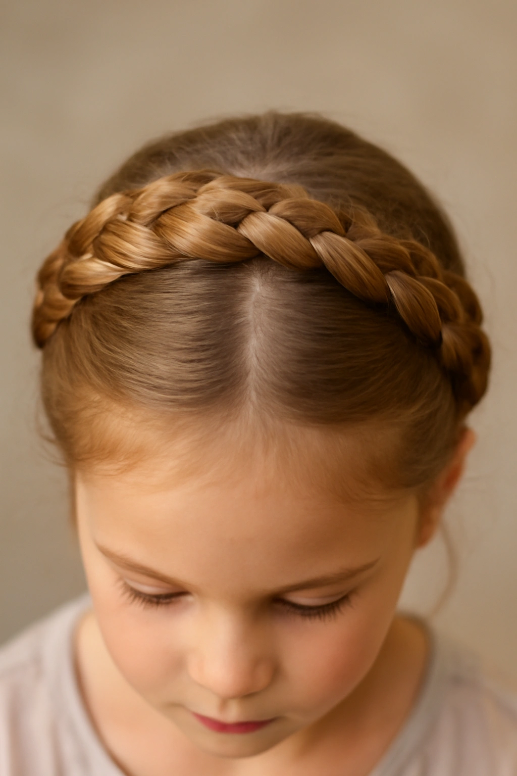 Halo braid forming a circular crown around the head