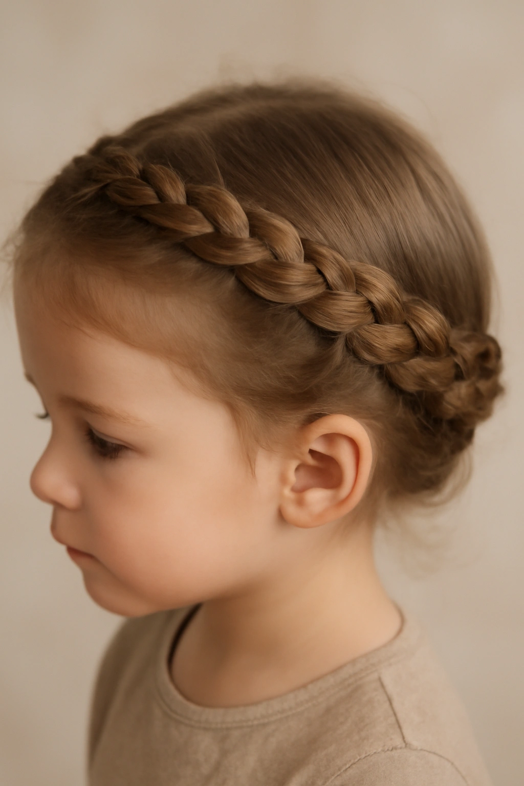 Halo braid encircling the head with internal pins for secure hold