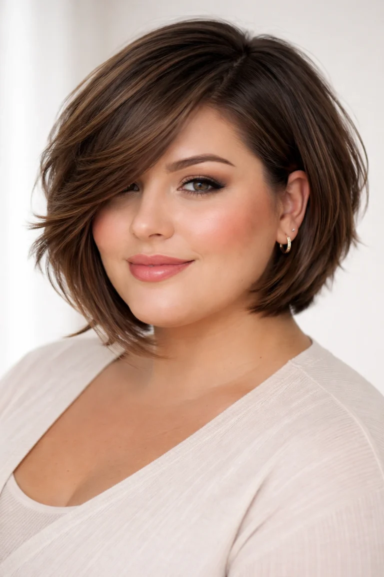 12 Short Haircuts For Plus Size Women With Round Faces
