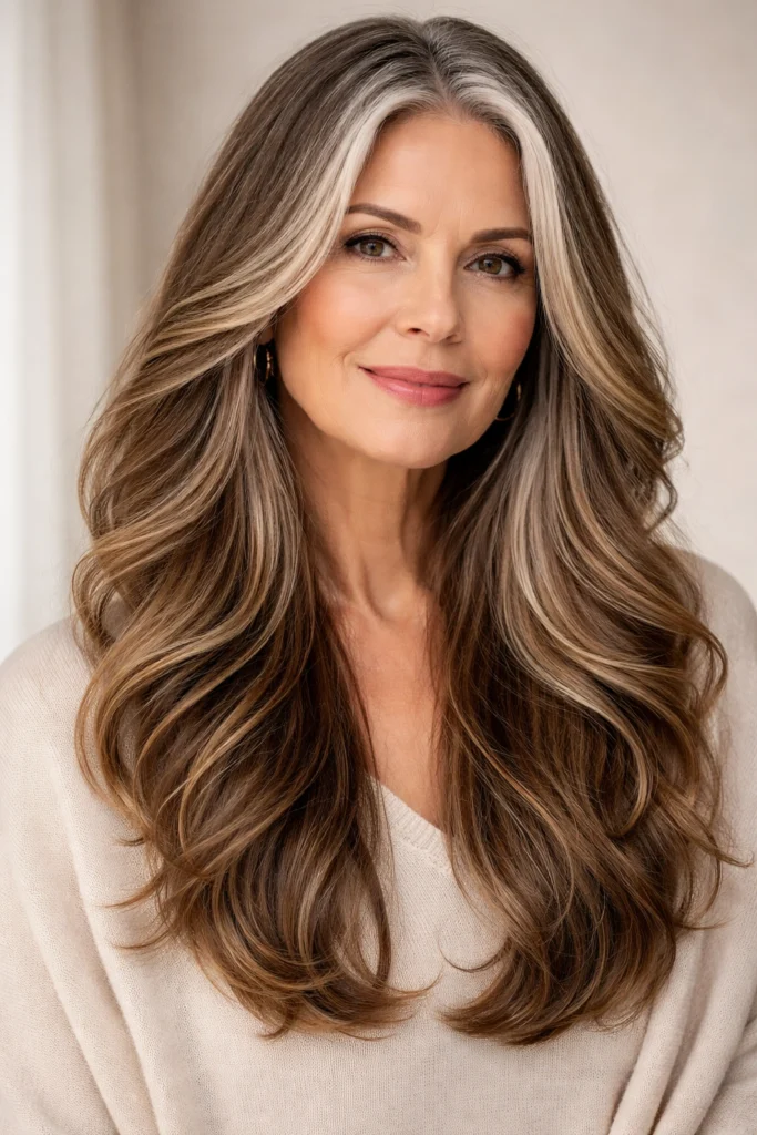 25 Long Hairstyles for Women Over 60