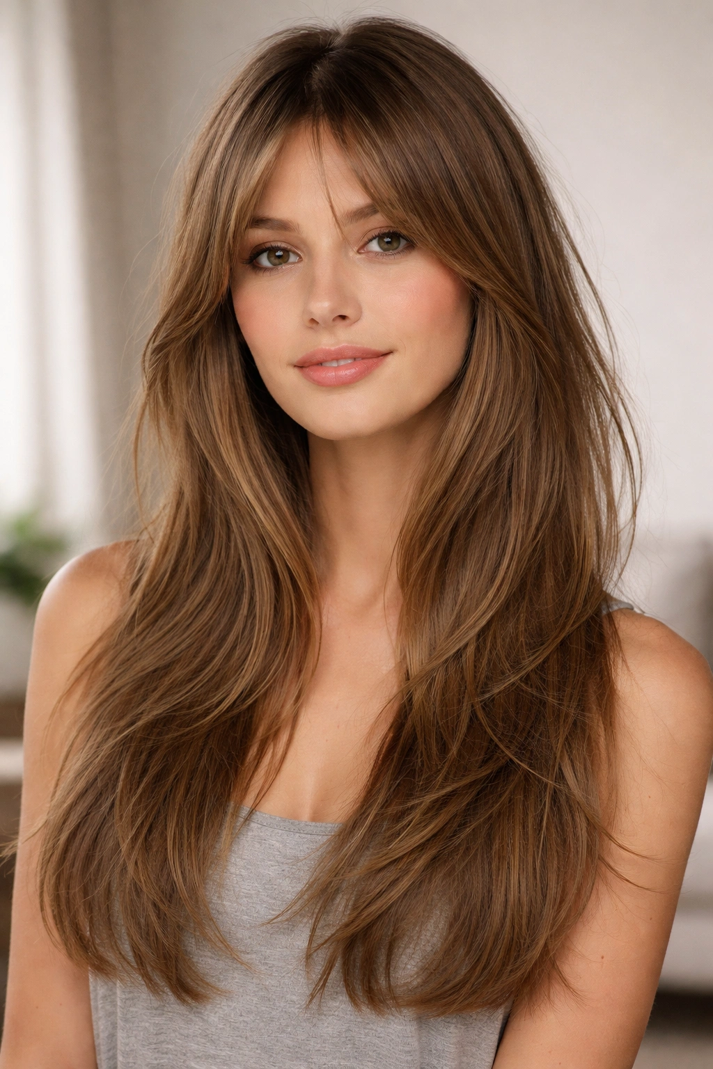 The Long Shag with Barely-There Layers showing soft layering on long hair