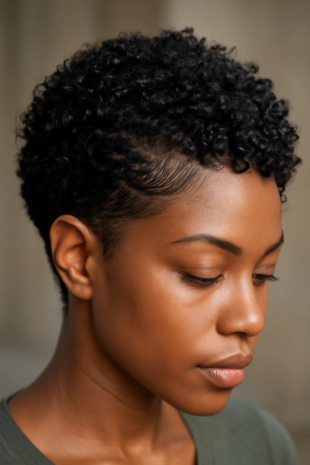Defined curls and smooth hairline with edge control