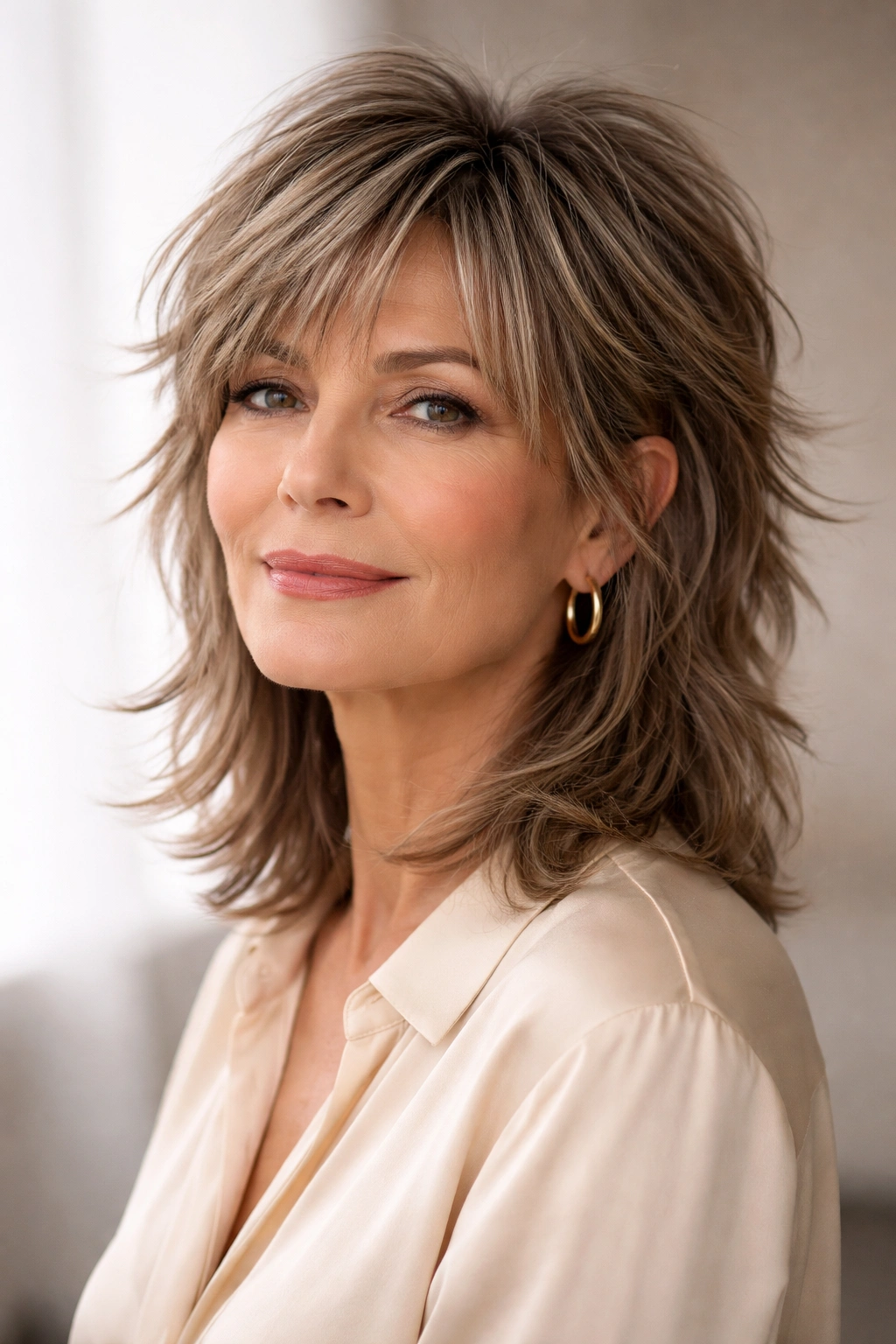 Chin-length mullet with modern twist featuring short front and longer back