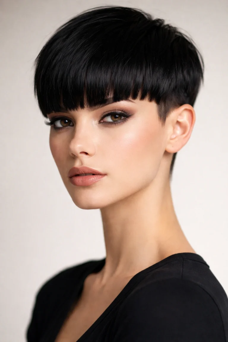 10 Short Haircuts With Thick Blunt Bangs To Try