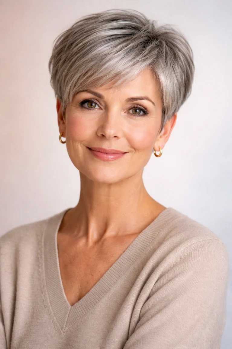 25 Hairstyles for Women Over 50 with a Round Face
