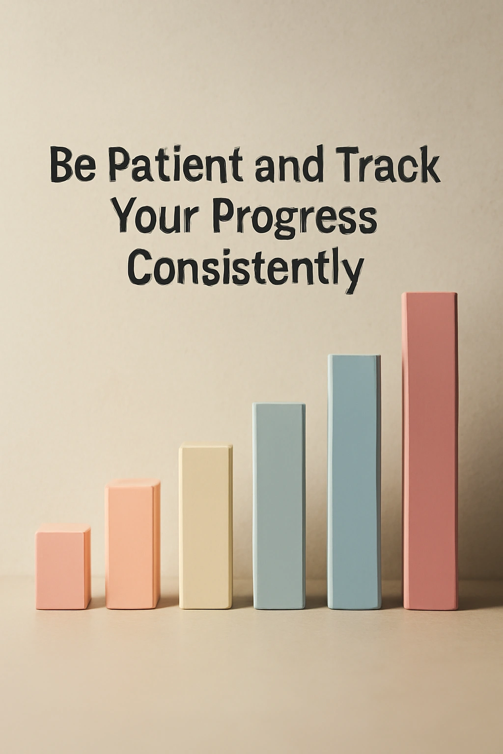 Abstract progress bars increasing in height representing progress tracking