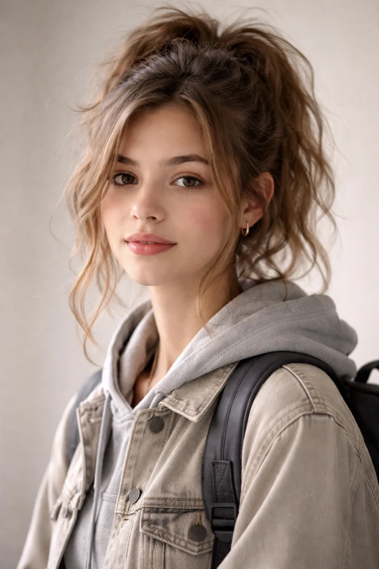 10 Messy Hairstyles for School: Intentionally Undone Looks