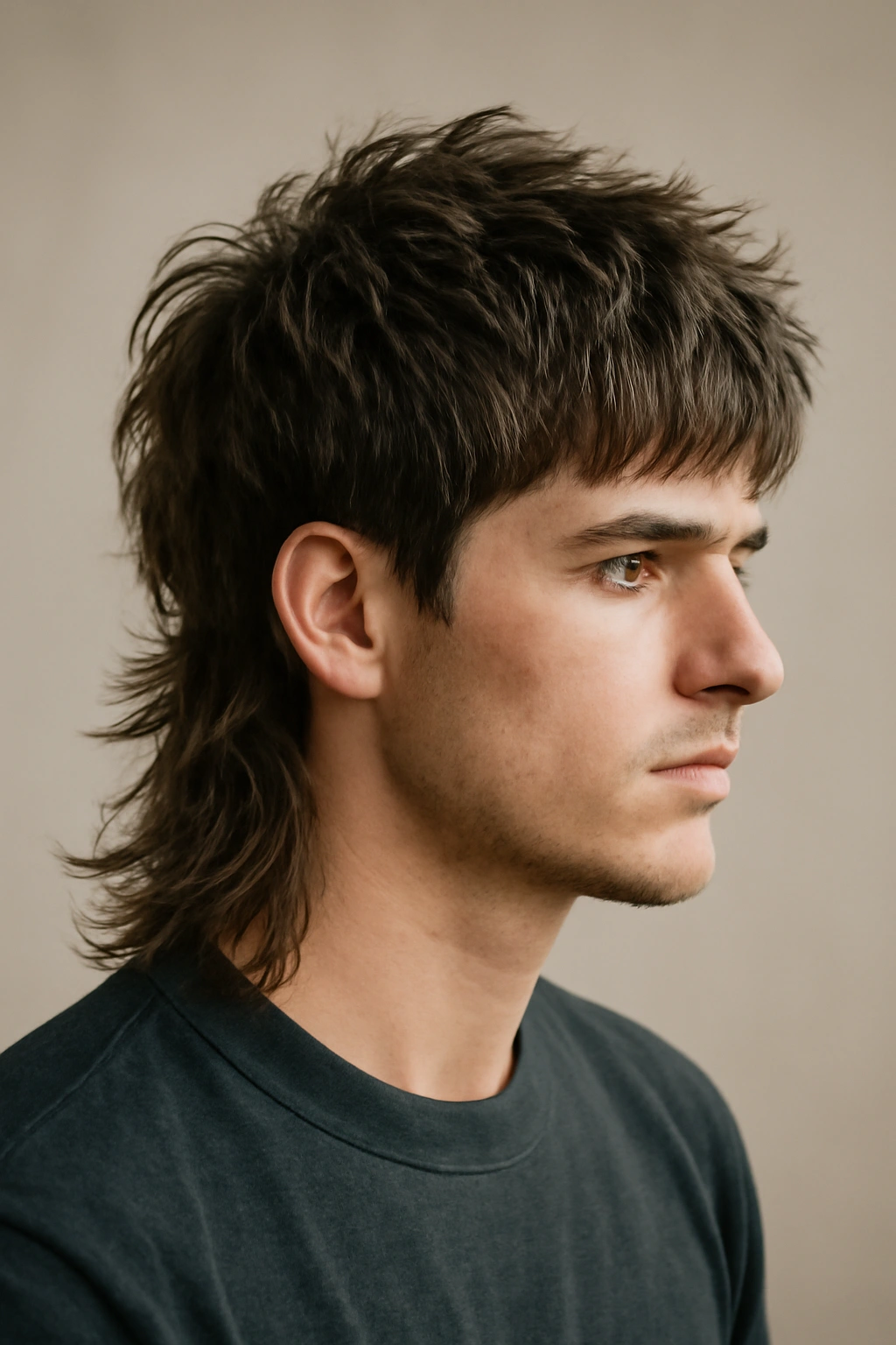 Shag mullet with layered back and textured top