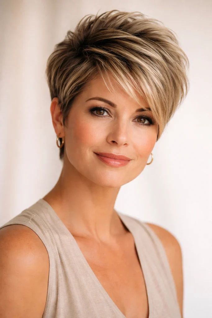10 Short Haircuts For Women With Round Faces Over 40
