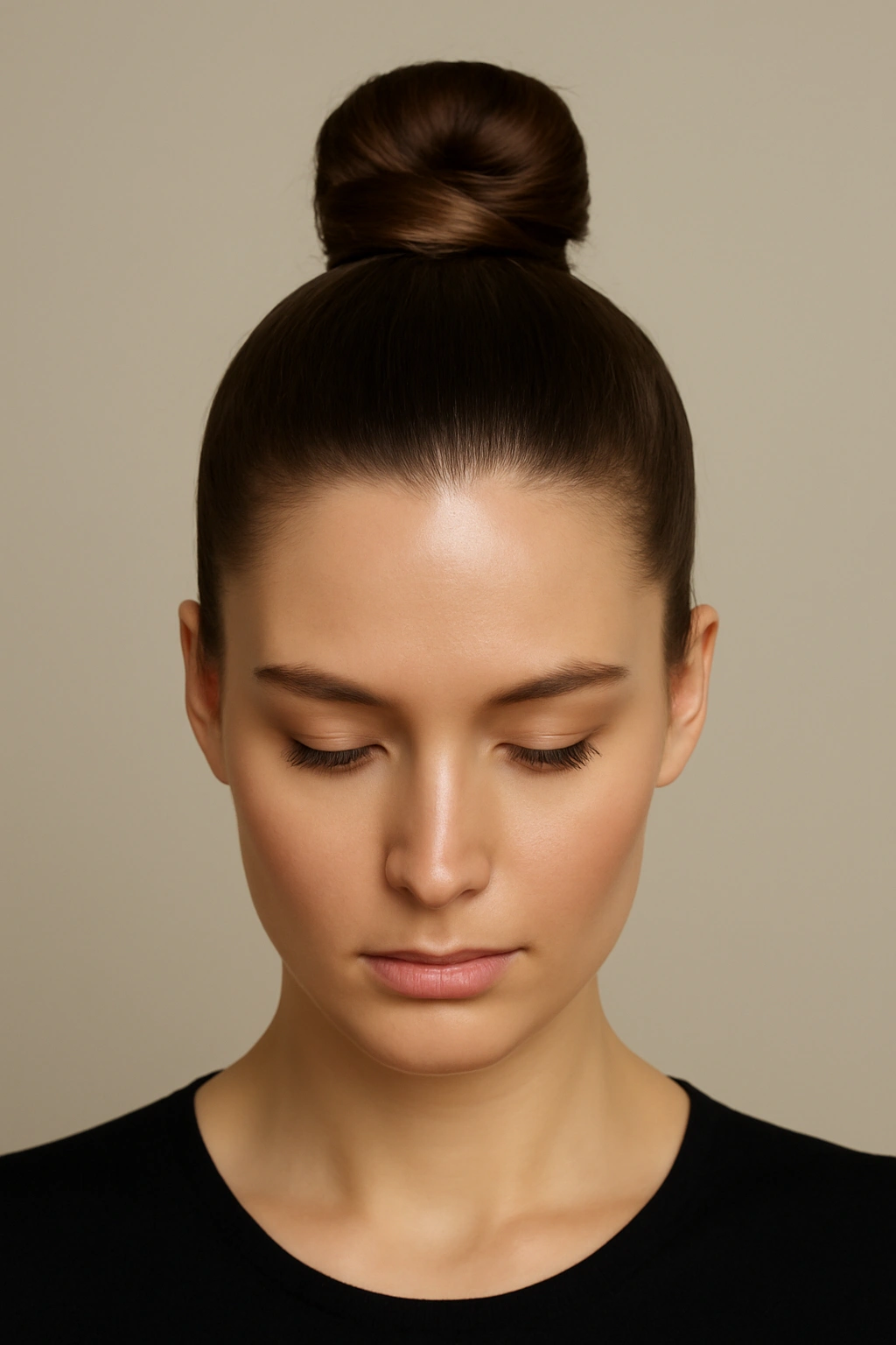Sleek polished knot with high crown and glossy finish
