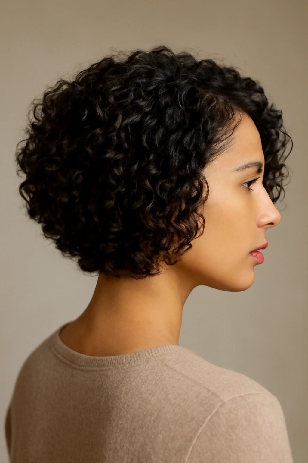 Stacked back bob showing crown lift from stacked layers and smooth front