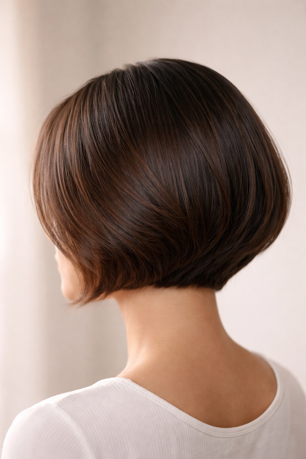 Silhouette of a head with a short bob emphasizing texture-aware styling.