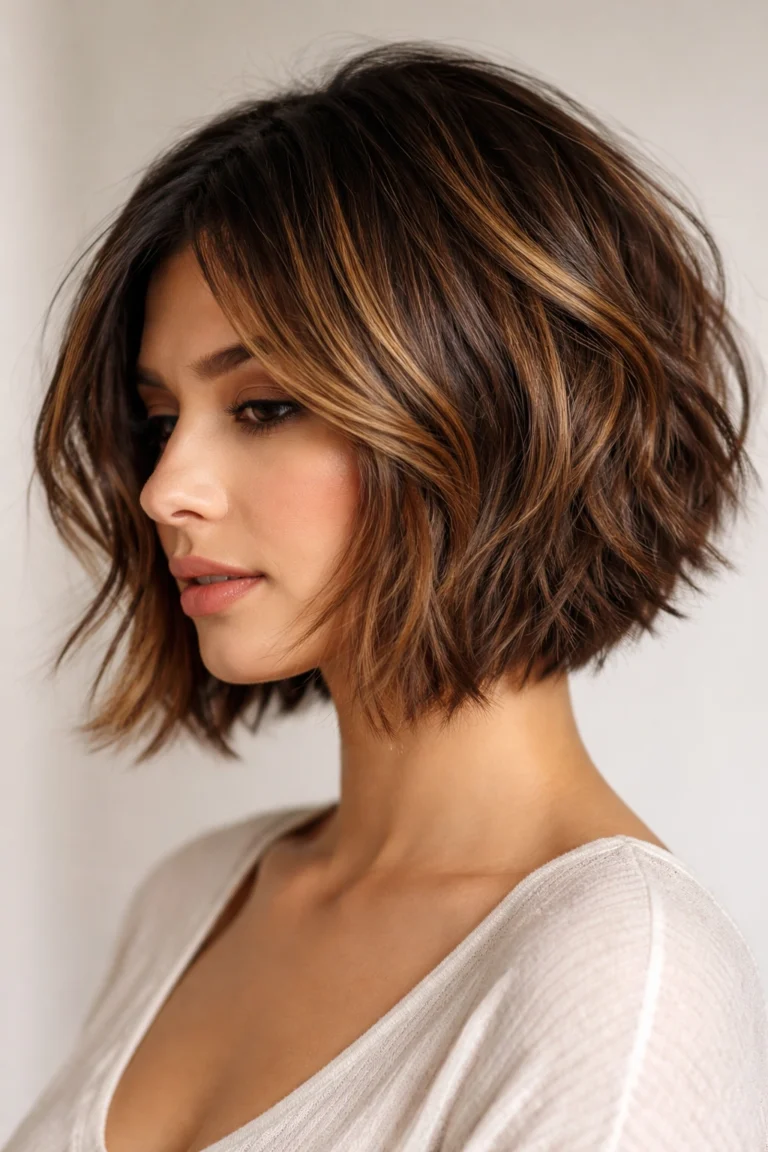 15 Short Haircuts Paired with Caramel Highlights