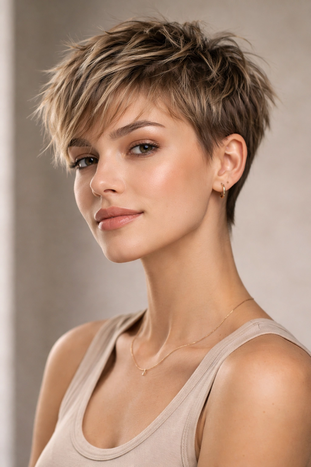 Close-up of a textured crop with uneven layers and messy texture