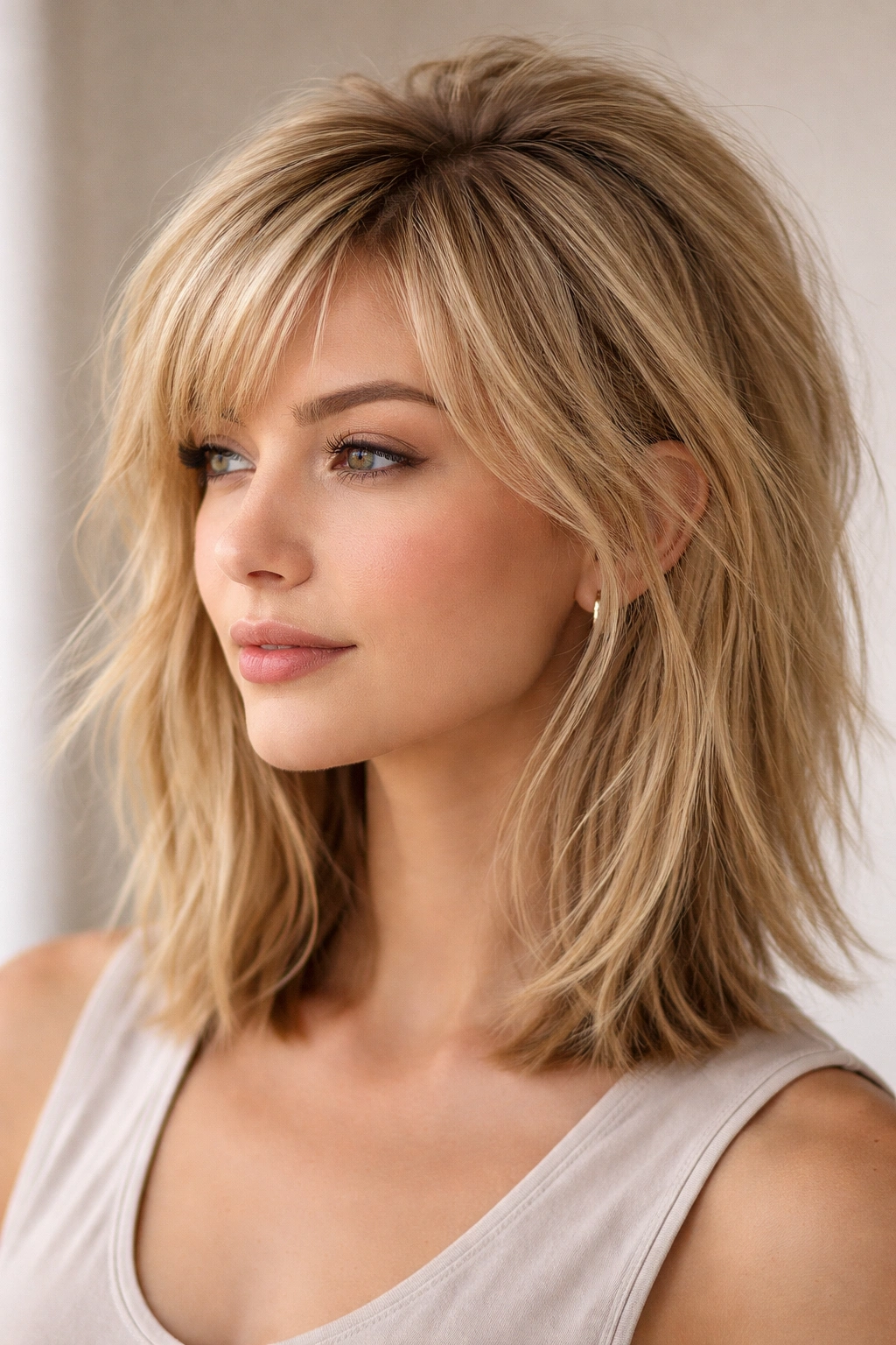 Textured crop on fine hair with crown volume