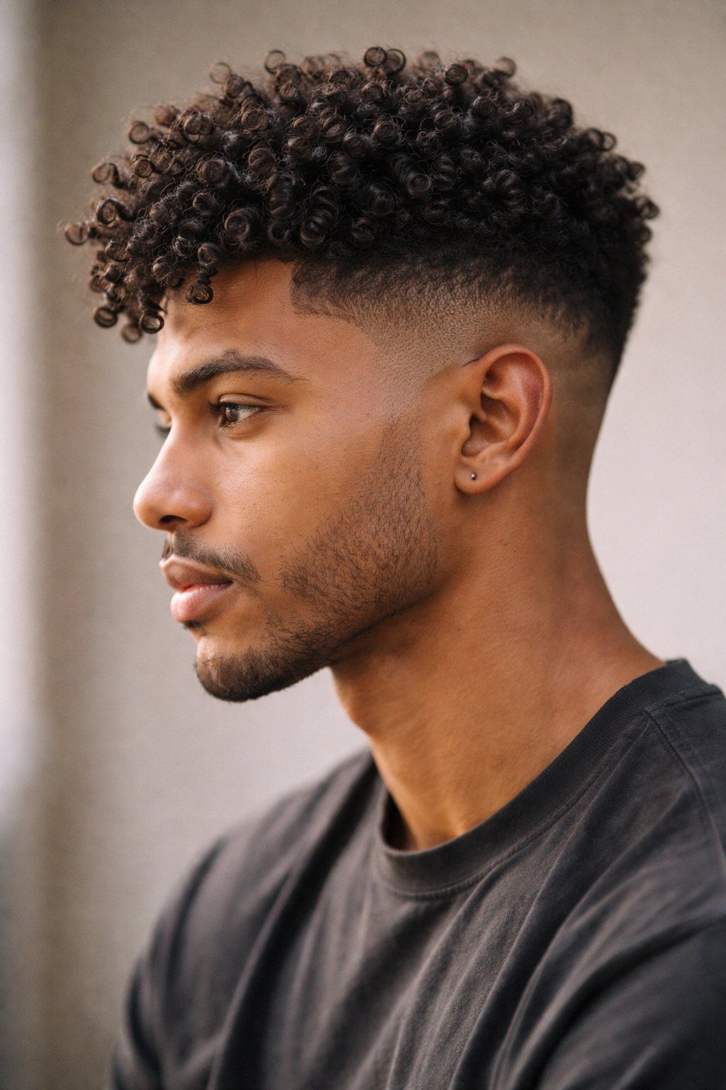 Textured crop with long top showing 3C-4A curls and separation