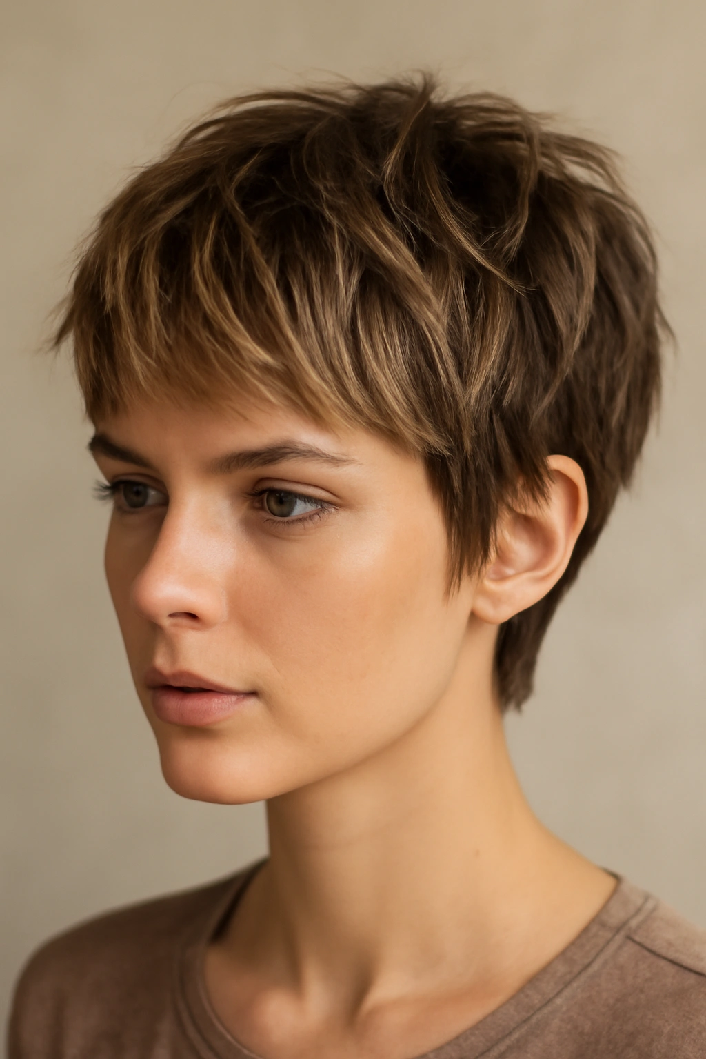 Textured crop with rooted bronde and visible root depth