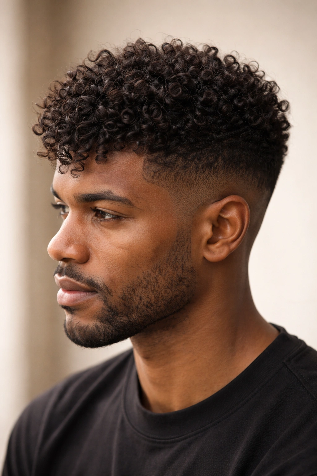 Short textured crop showing varied length placement across textures