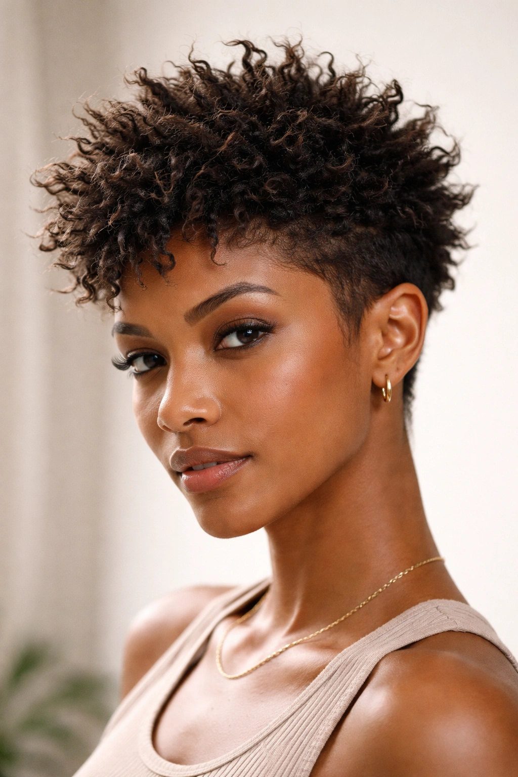 Short textured spiky cut with distinct layers and defined spikes
