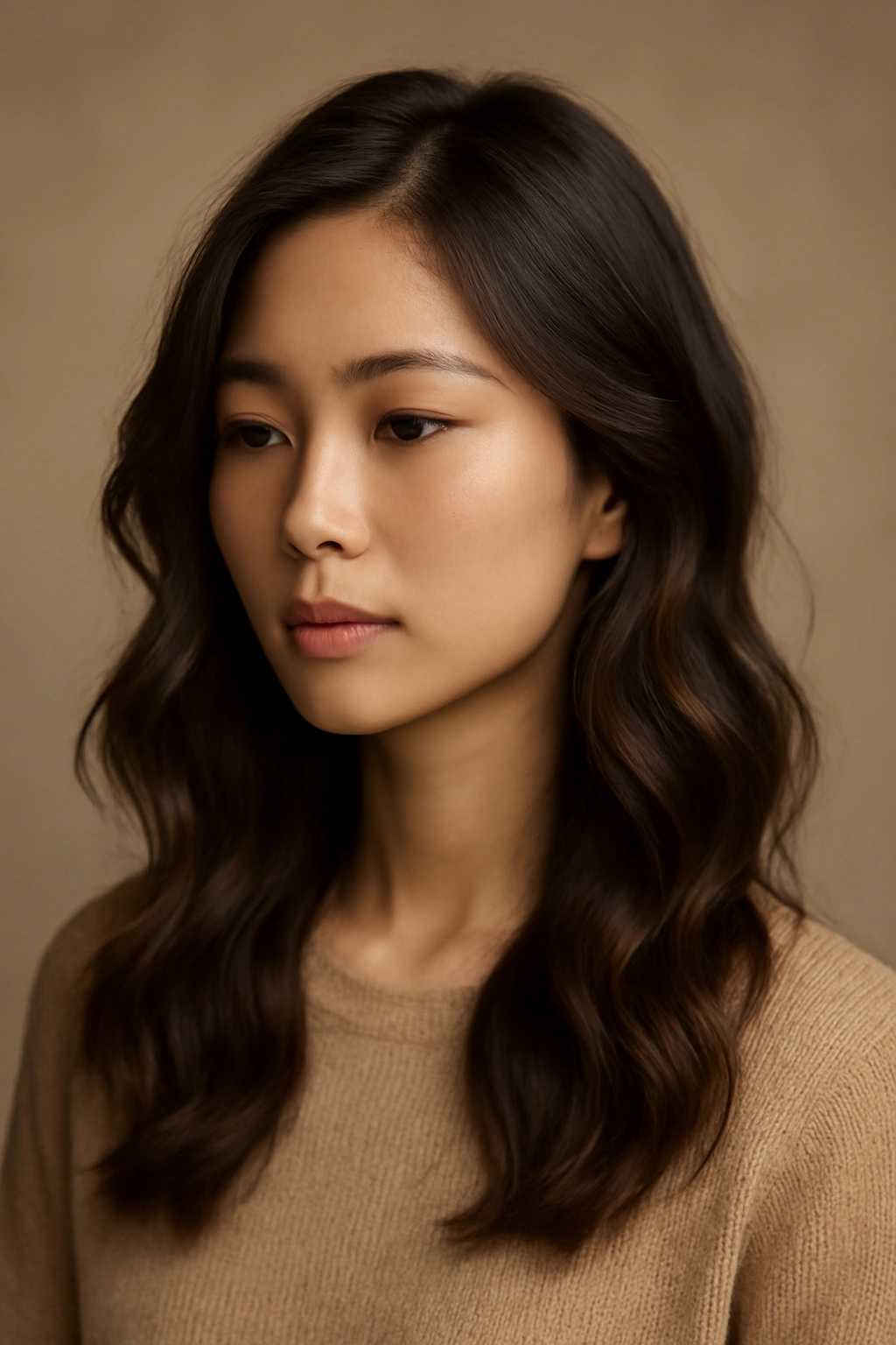 Texture waves with a soft side part and gentle volume.