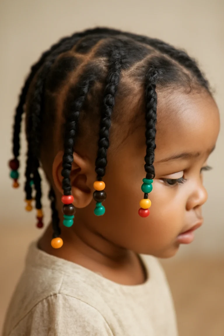 12 Cute Beaded Hairstyles Your Toddler Will Love