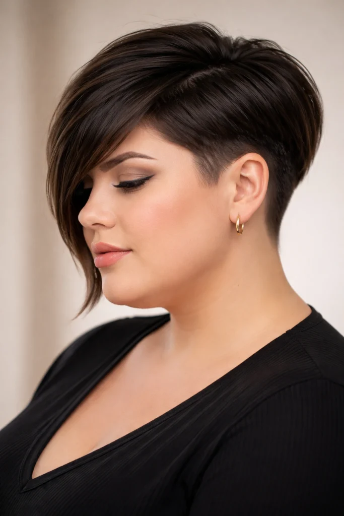 12 Short Haircuts for Plus Size Women with Round Faces