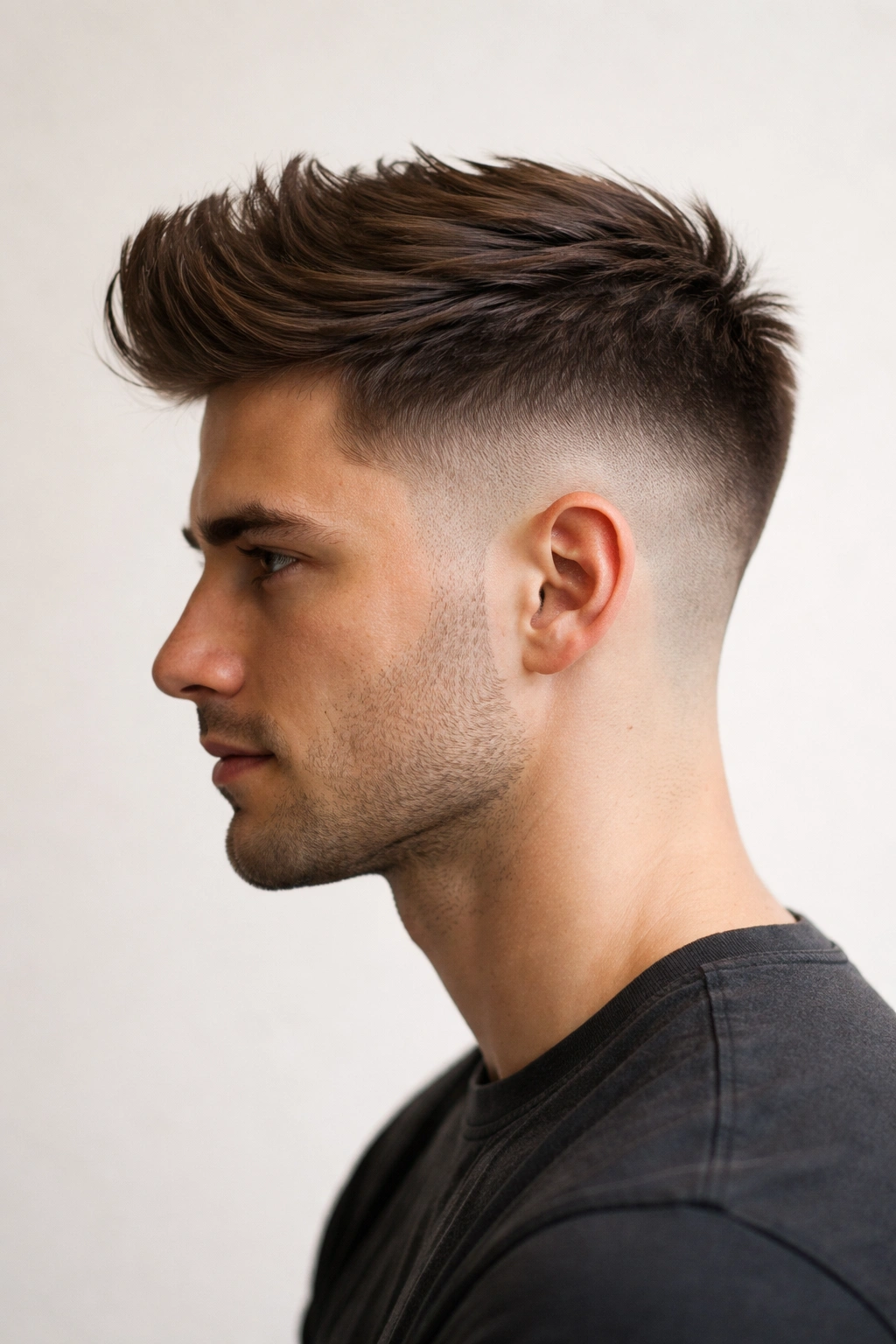 Profile of an undercut with a long top showing a disconnected transition