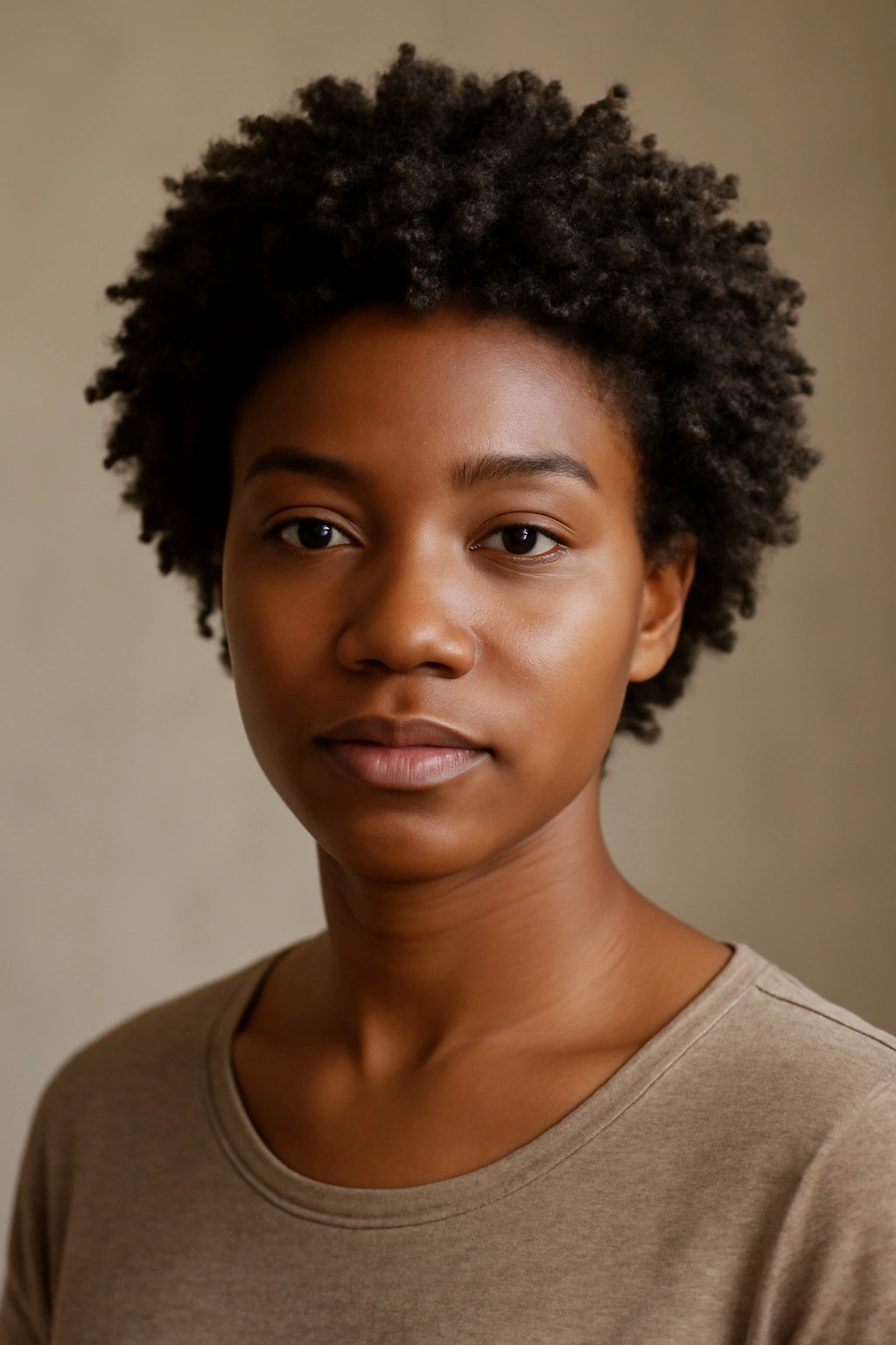 Short 4C wash-and-go forming a cohesive shape with defined coils.