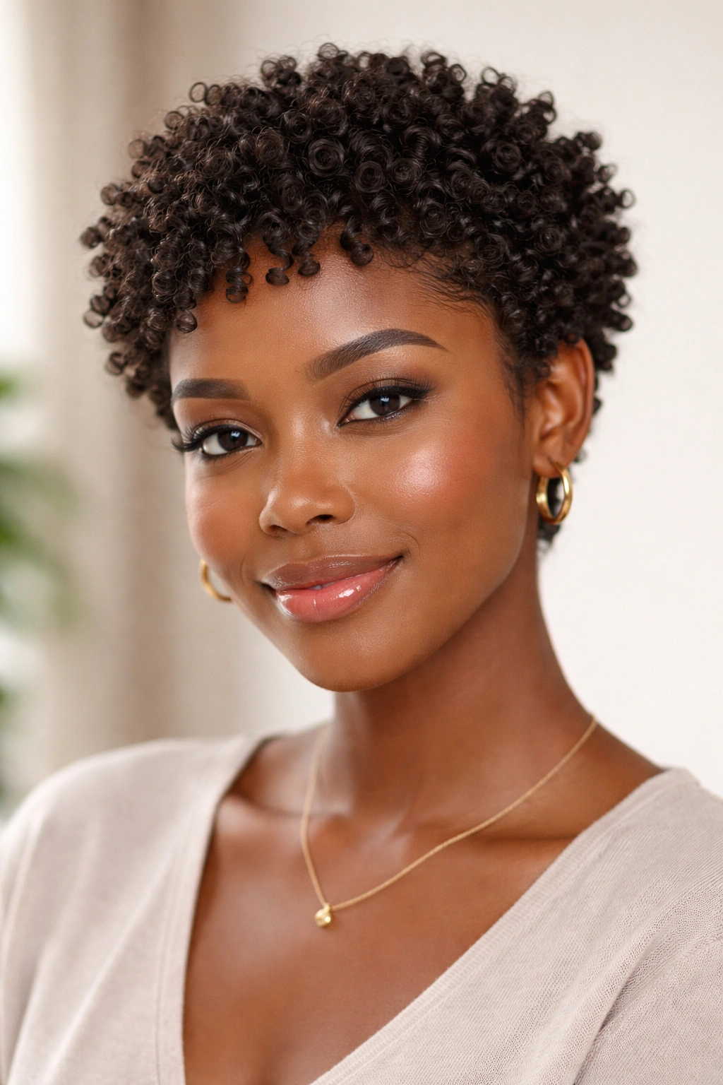 Front-facing wash-and-go coils with natural definition